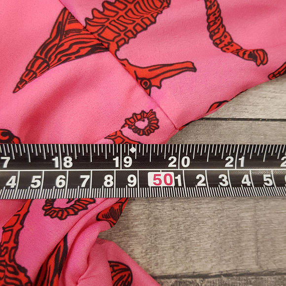 Twisted Wunder Pip Seashell Print Mini Dress UK 22 Pink Chiffon Funky Plus BNWT - Picture 12 of 13